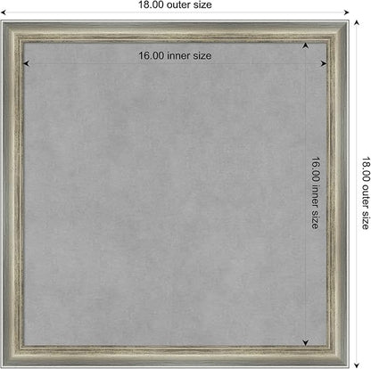 Amanti Art Silver Framed Magnetic Board 18x18 Small Vision Board - Image 3