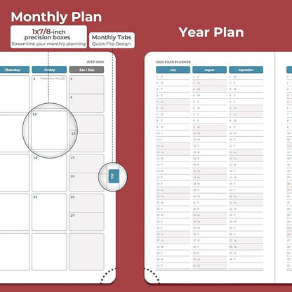 IN-LUXPRO Planner 2026 Daily Weekly and Monthly, 6.5"x3.75", 12 Months Spiral - Image 4