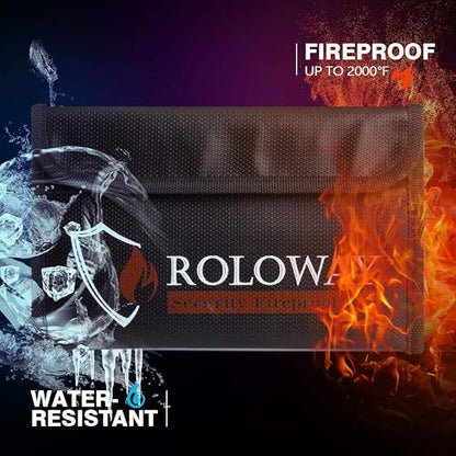 ROLOWAY Small Fireproof Bag, Non-itchy Fireproof Money Bag - Image 3
