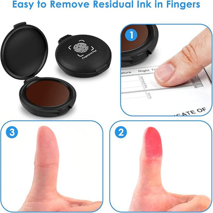 ERKOON 6 Pack Fingerprint Ink Pads, Thumbprint Ink Pad - Image 3