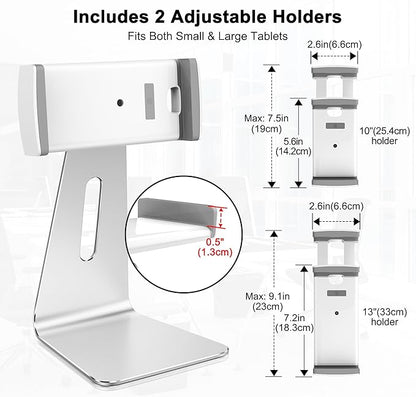 AboveTEK Elegant Tablet Stand, Aluminum iPad Stand Holder, Desktop Kiosk POS - Image 7