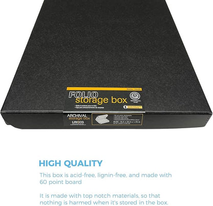 Lineco Clamshell Folio Storage Box, 16.5" x 20.5" x 1.75" Prints, Metal Edge - Image 3