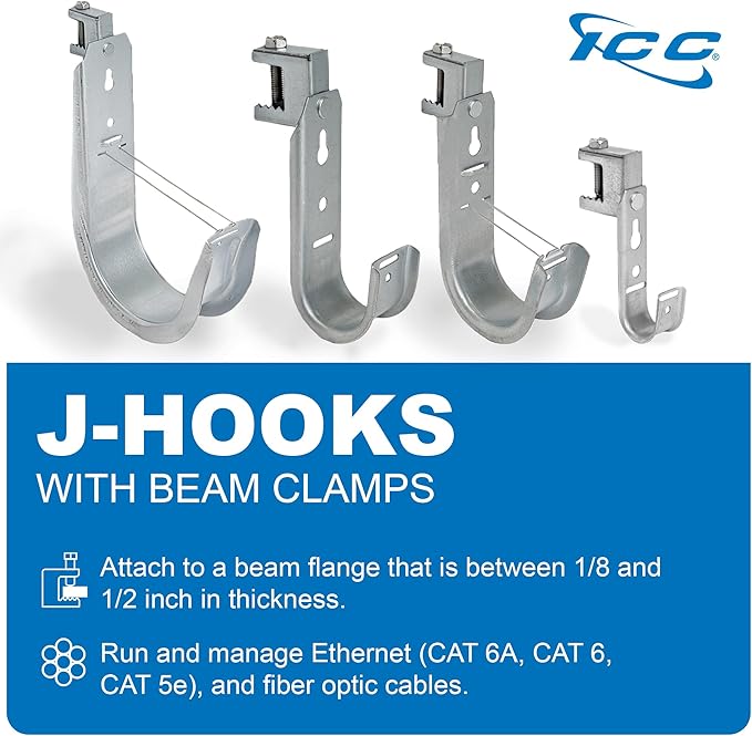 ICC Beam Clamp J Hook 3/4” Without Retainer Clip - Image 7