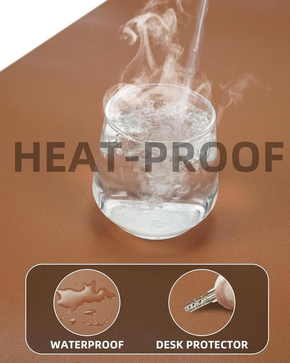 Non-Slip Desk Pad, Mouse Pad, Waterproof Leather Desk Table Protector, Non-Slip - Image 4