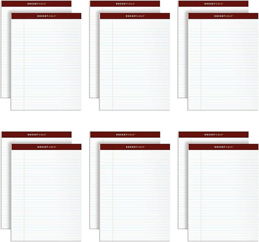 TOPS Legal Pads, 12 Pack, Premium Docket Gold Note Pad Bulk Pack, 50 Legal by TOPSProducts