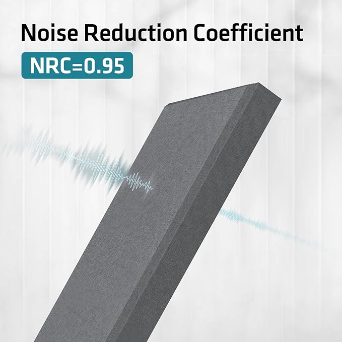 2” Thick Acoustic Panels with Hanging Brackets to the Wall, Light Grey - Image 8