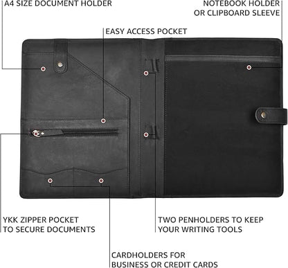 Leather Village Leather Portfolio Organizer - Image 3