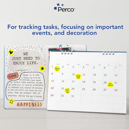 Perco Fluorescent Yellow 1-Inch Round Circle Dot Sticker Labels - Image 3