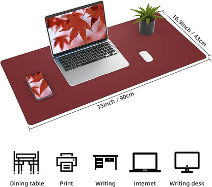 Desk Mat 31.5" x 17" Leather Desk Pad Protector - Image 9