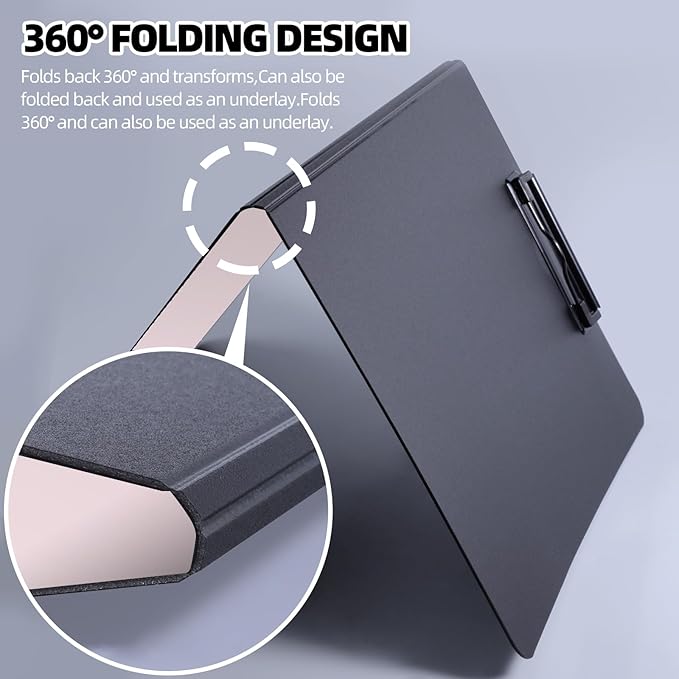 FRETONBA Clipboard Folder, 360 Degree Foldable Binder Clipboards - Image 5