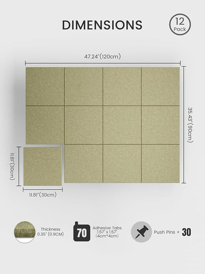 Bumusty Large Cork Board 47"x35" Alternative - Image 2