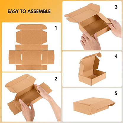 JOWLOT 12x9x2 inch Small Shipping Boxes Set of 25 - Image 3