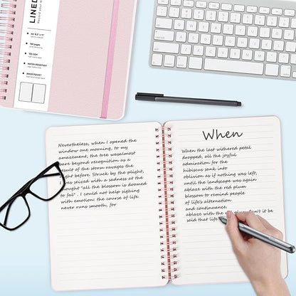Lined Spiral Journal Notebook, A4 Spiral Notebook, 8.5''×11'' 100GSM Thick - Image 3