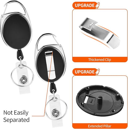 5 Pack ID Badge Holder, Badge Holder Retractable Clip - Image 3