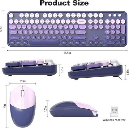 MOFII Wireless Keyboard and Mouse Combo, Full Size 2.4G Plug and Play - Image 7