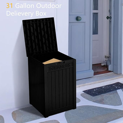Yardgrace 55 Gallon Outdoor Storage Box, Waterproof Resin Deck Box - Image 8