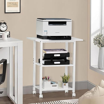 Lerliuo 3-Tier Printer Stand, Industrial Mobile Printer Table - Image 5