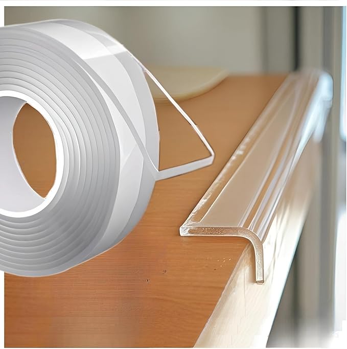 Clear Self Adhesive Edge, 1.18in Width x118.2in Length, Self-Adhesive Table by AYHOUKG