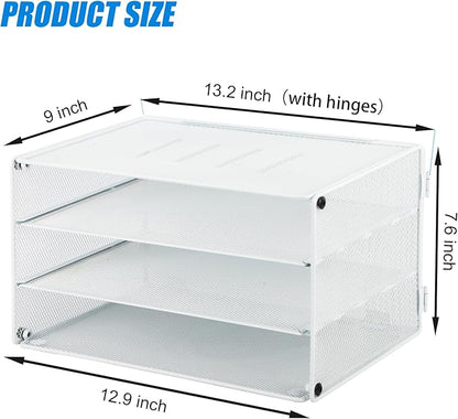EASEPRES 3 Tier Mesh Desk Organizer Tray, Desktop Mail File Paper Letter Folder - Image 2