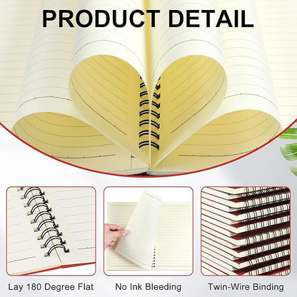 Yahenda 18 Pcs Spiral Notebook Bulk A5 Journal Lined 8.3'' x 5.5'' Writing - Image 3
