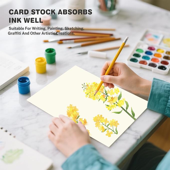 Cream Cardstock 8.5 X 11, 40 Sheets Card Stock, 75lb/ 200gsm Copy Paper - Image 6