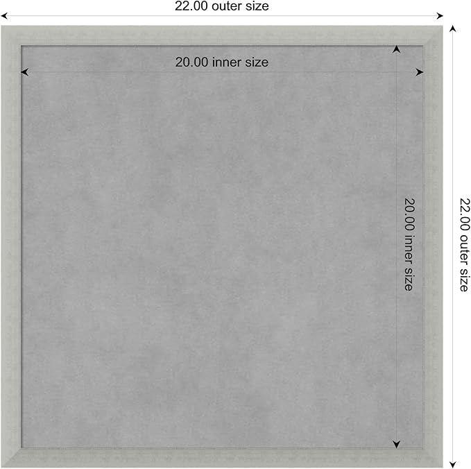 Amanti Art Silver Framed Magnetic Board 22x22 Medium Vision Board - Image 3