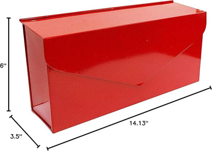 NACH Red Envelope Wall Mount Mailbox, Rust Resistant Metal Mailbox, Mailboxes - Image 9