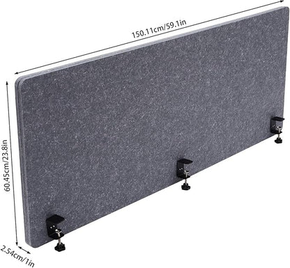 Clamp-on 60" x 24" Desk Divider Privacy Panel - Image 4