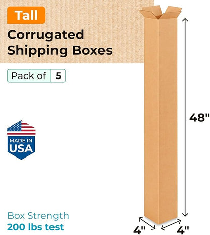 Tall Moving & Shipping Boxes 4 x 4 x 48 inches - Image 2