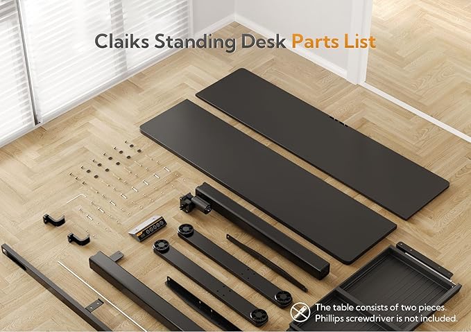 Claiks Standing Desk with Drawers, Electric Standing Desk Adjustable Height - Image 8