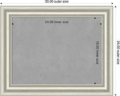 Amanti Art Silver Framed Magnetic Board 24x30 Medium Vision Board - Image 2