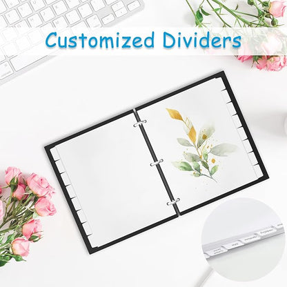 Binder Dividers for 3 Ring Binder, 1/8 Cut Tabs, Letter Size, Blank Write On - Image 7