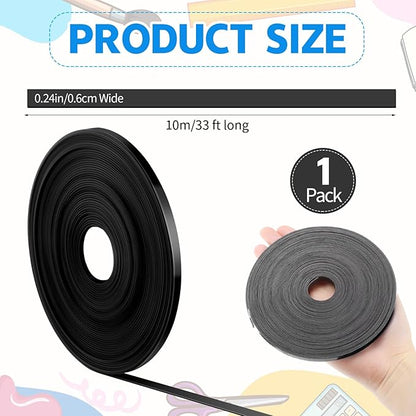 AmazingSpark Magnetic Tape Roll Thin Strips, 1/4 Inch x 33 Feet Magnetic Board - Image 2