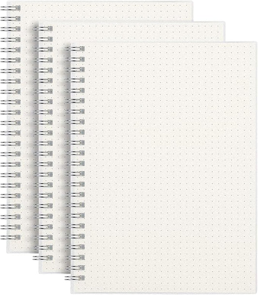 AHGXG Dotted Journals Spiral Notebook 3 Pack, A5 Bullet Dot Grid Journal by AHGXG