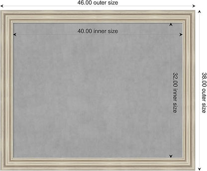 Amanti Art Silver Framed Magnetic Board 38x46 X-Large Vision Board - Image 2