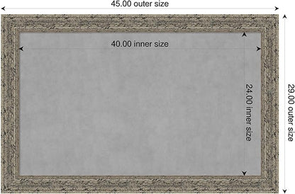 Amanti Art Silver Framed Magnetic Board 29x45 Large Vision Board - Image 2