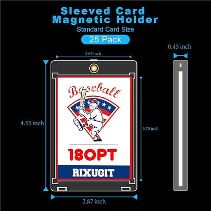 25-Pack 180pt Sleeved Card Magnetic-Holders - Image 2