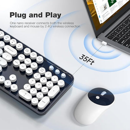 MOFII Wireless Keyboard and Mouse Combo, Computer Full Size 2.4G Plug and Play - Image 2
