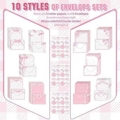 TaoBary 160 Pcs Stationery Paper Set 50 Double Sided Stationery Papers - Image 3