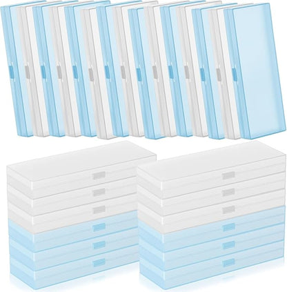 Fainne 24 Pcs Plastic Pencil Case Bulk Pencil Boxes Plastic Stationery Case by Fainne