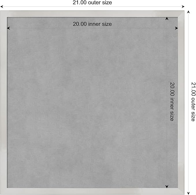 Amanti Art Silver Framed Magnetic Board 21x21 Medium Vision Board - Image 3