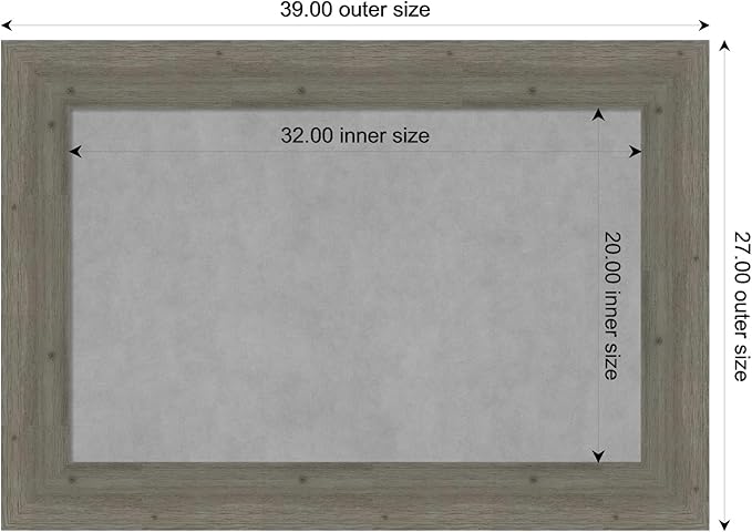 Amanti Art Grey Framed Magnetic Board 27x39 Large Vision Board - Image 3