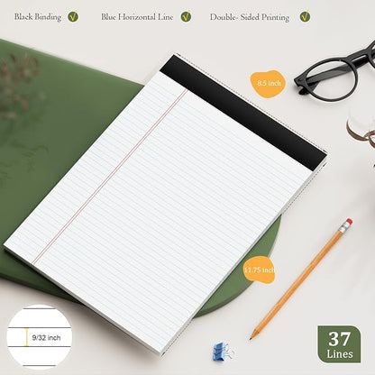AILZFEI 2 Pack of Legal Pads 8.5 x 11 College Ruled Writing Pads 8.5" x 11.75" - Image 2