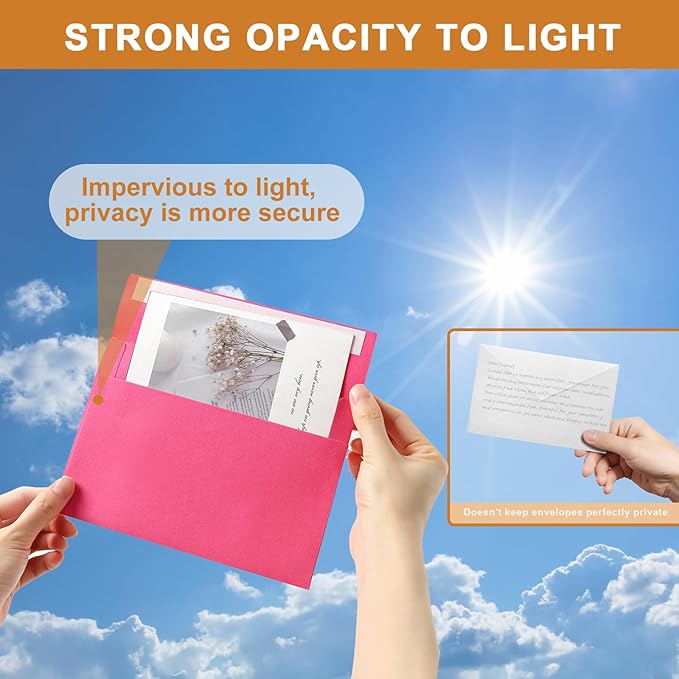 Silunkia 10 Assorted Colors Blank Cards and Envelopes 4.25 x 5.5 Heavyweight - Image 6