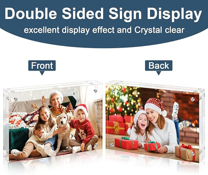 XINANDE 5x7 Acrylic Picture Frames 1 Pack, 10+10MM Premium Acrylic Photo Frame - Image 6