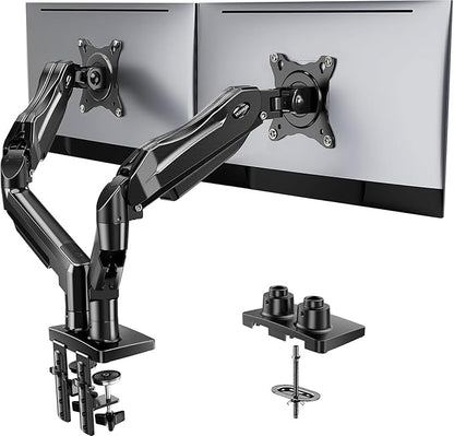 HUANUO Dual Monitor Stand, Fully Adjustable Gaming Monitor Desk Mount by HUANUO