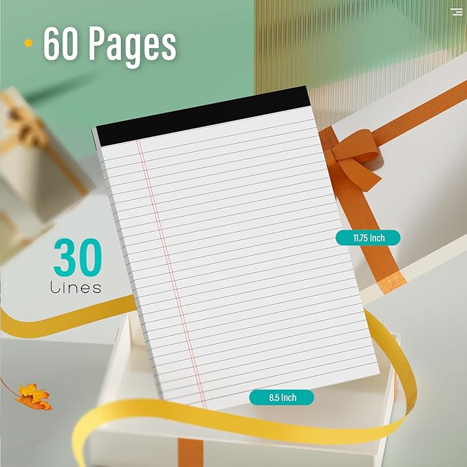 24 Pack Legal Pads 8.5 x 11 Note Pads 8.5 x 11 Inch Notepad 720 Sheets Writing - Image 2