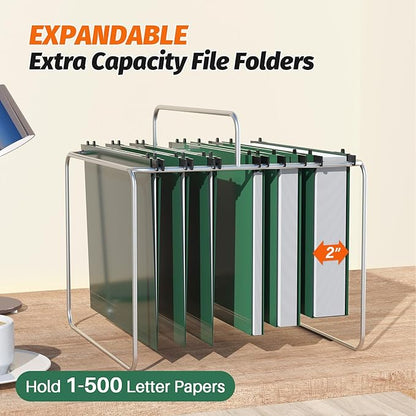 Plastic Hanging File Folders, Letter Size, Reinforced Hang Folders, Standard - Image 3