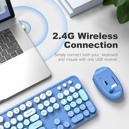 MOFII Wireless Keyboard and Mouse Combo, Full Size 2.4G Plug and Play - Image 2