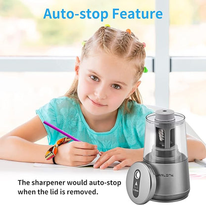 JARLINK Electric Pencil Sharpener, Heavy-Duty Helical Blade to Fast Sharpen - Image 9